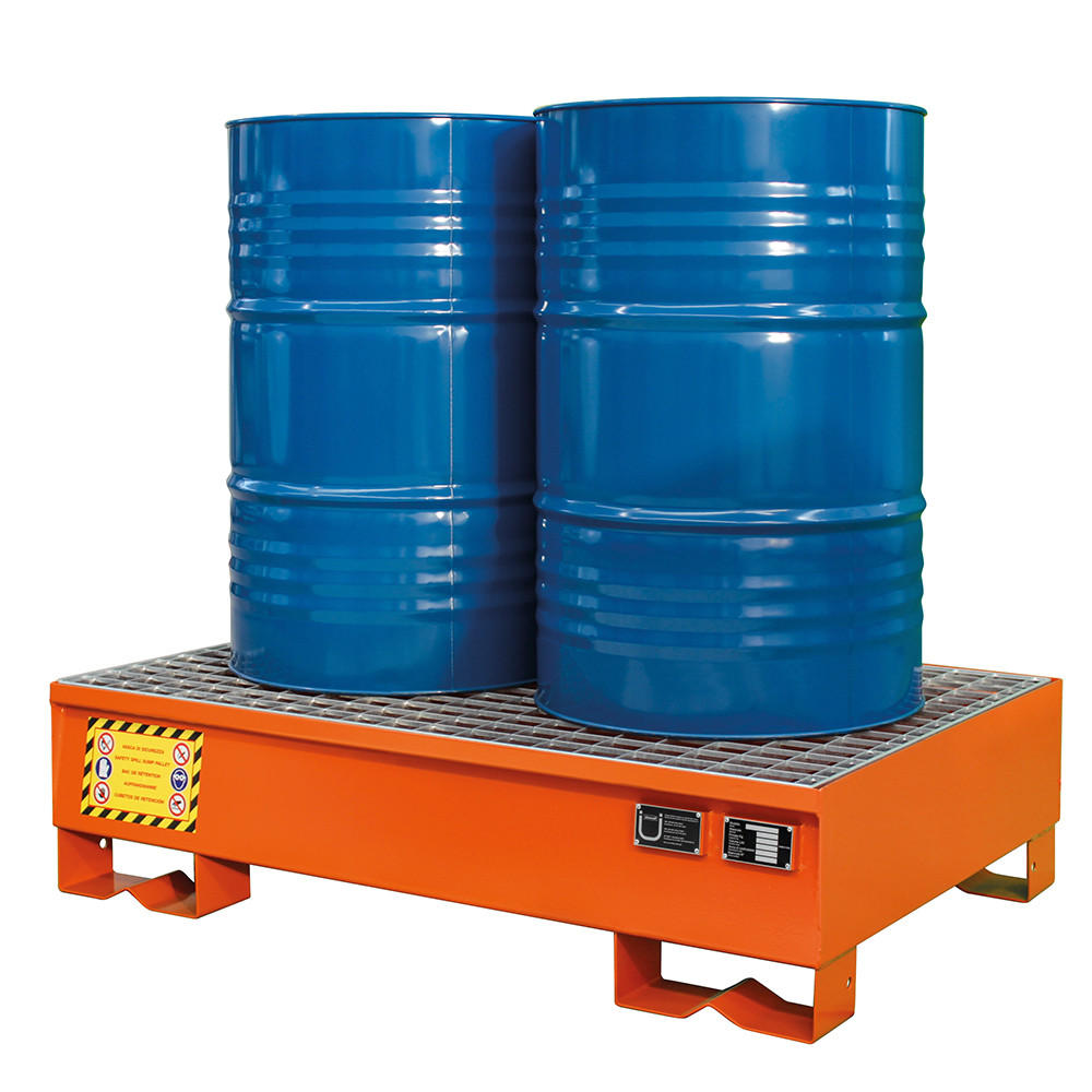 Justrite 2 Drum Steel Spill Pallet