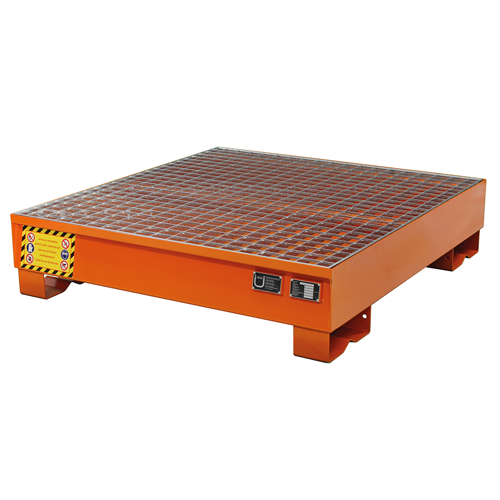 Justrite 4 Drum Steel Spill Pallet