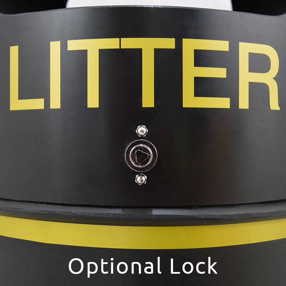 Eco Recycled Hooded Top Litter Bin - 90 Litre