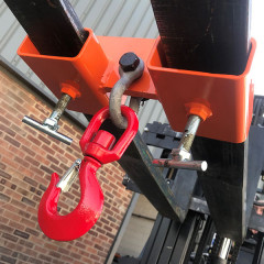 Adjustable Forklift Mounted Hook Attachment