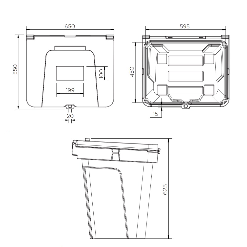 EverTough Small Lockable Grit Bin - 110 Litre