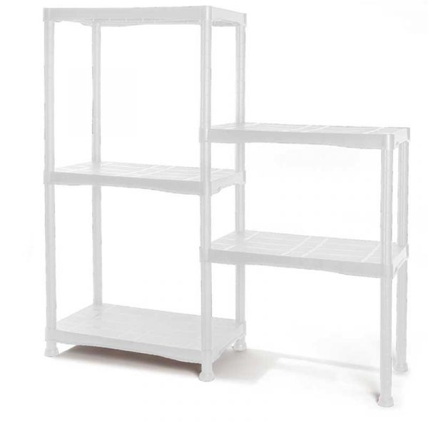 Five Tier Freestanding Plastic Shelving Unit - 900 x 400 x 1800mm ...
