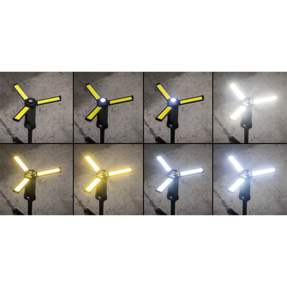 Rechargeable Flexible Floodlight with Tripod 24W COB LED & 5W SMD LED