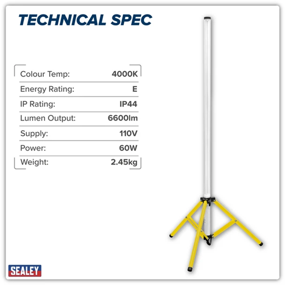 Slim Standing 360° Floodlight 60W SMD LED 110V