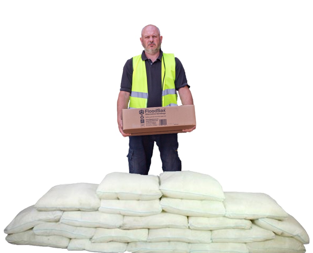 VEVOR Flood Barrier 12 Ft Length X 12 In Height Sandbag Alternative Water Barrier For Flooding