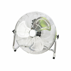 Chrome Floor Fan with 3 Speed Adjustment