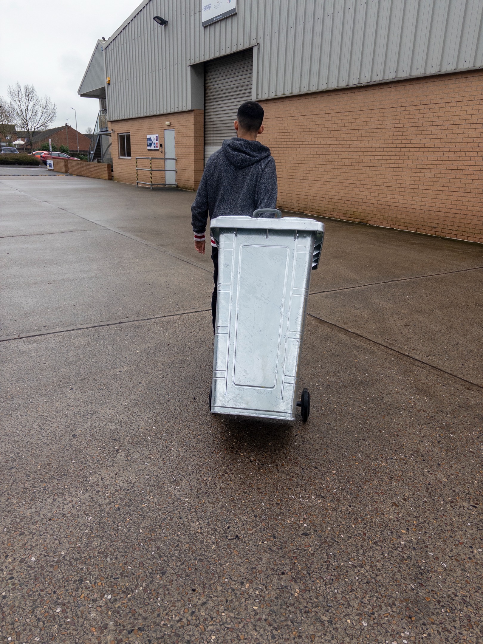 Galvanised Steel Wheelie Bin - 240 Litre