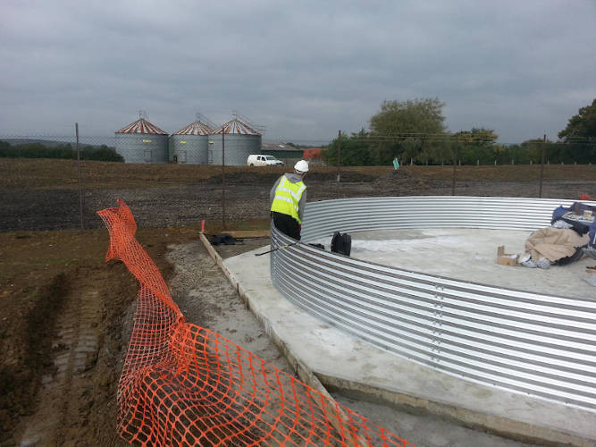 100000 Litres Coated Steel Water Tank with Liner