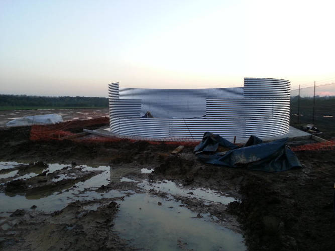 100000 Litres Coated Steel Water Tank with Liner