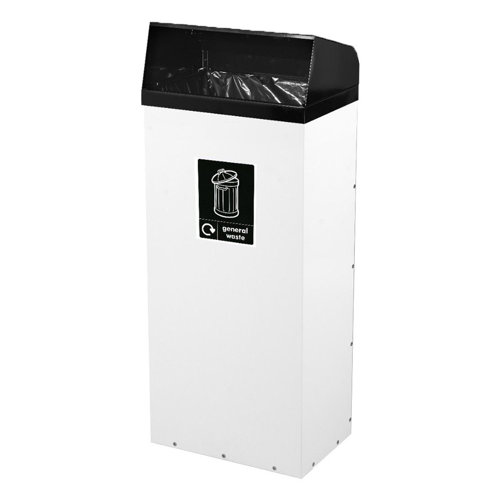Hooded Open Top Metal Bin  - 60 to 80 Litres