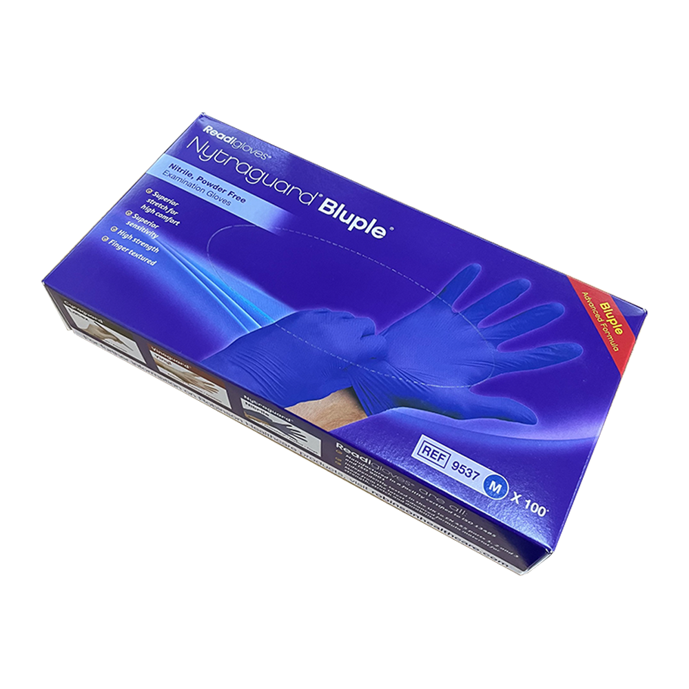 Nytraguard Premium Powder-Free Nitrile Gloves - Bluple - Box of 100
