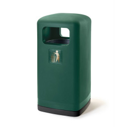 Outdoor Green Rubbish Bin - 100 Litre