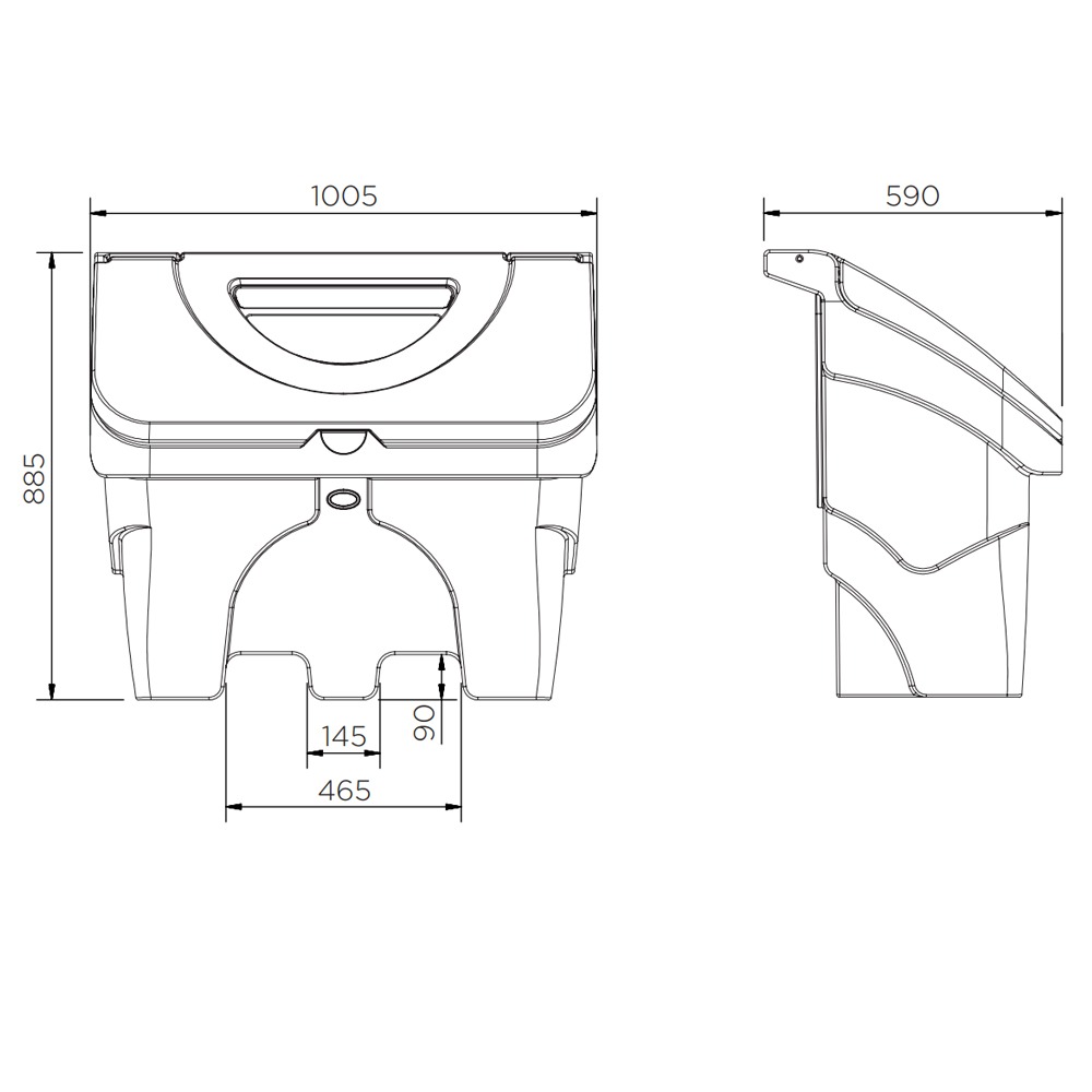 EverTough 200 Litre Lockable Grit Bin