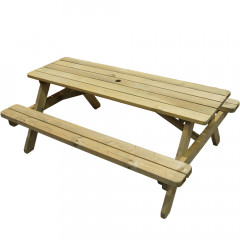 Eight Seater Hereford Wooden Picnic Bench
