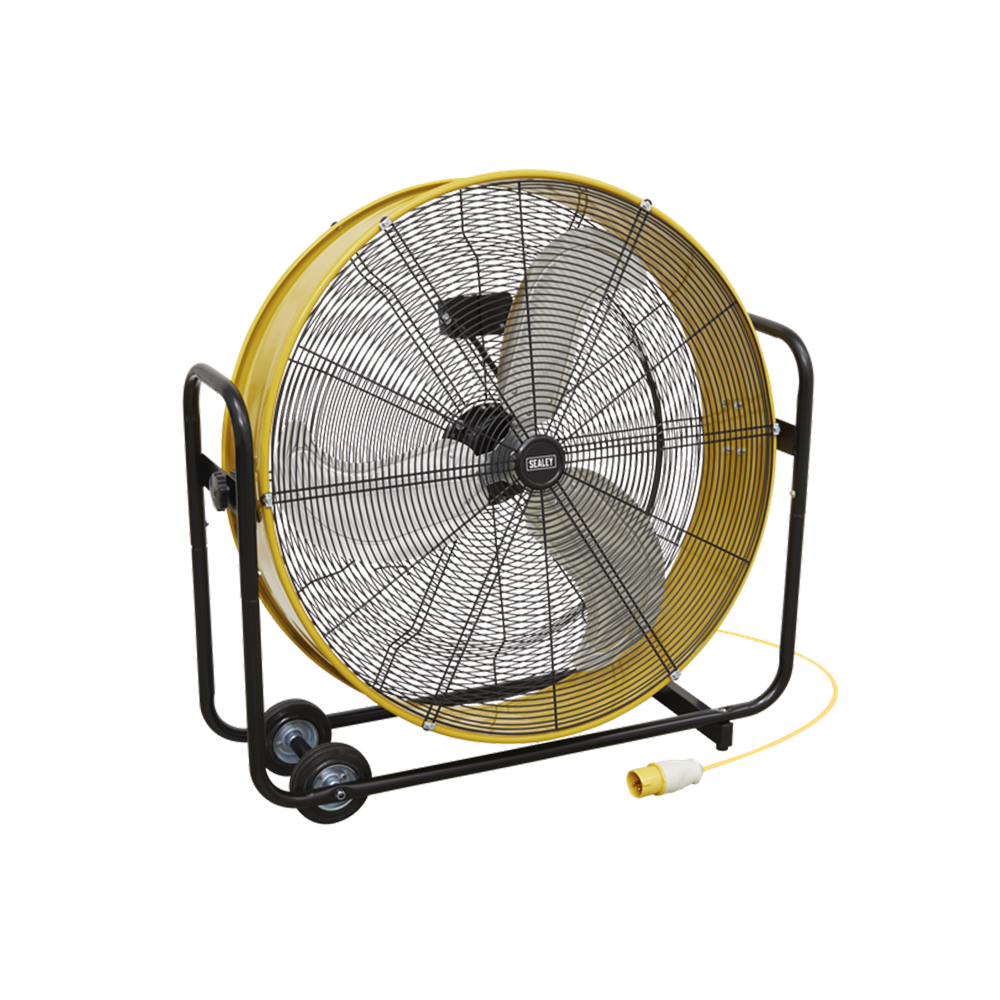 Sealey 30" Industrial Drum Fan - Yellow