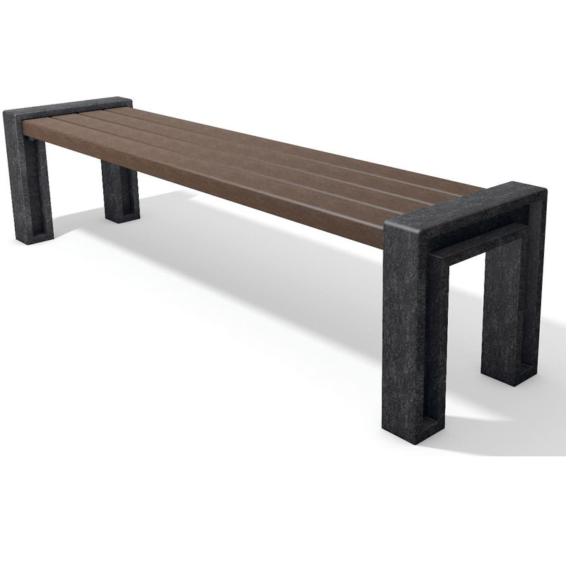 Plastic store backless bench