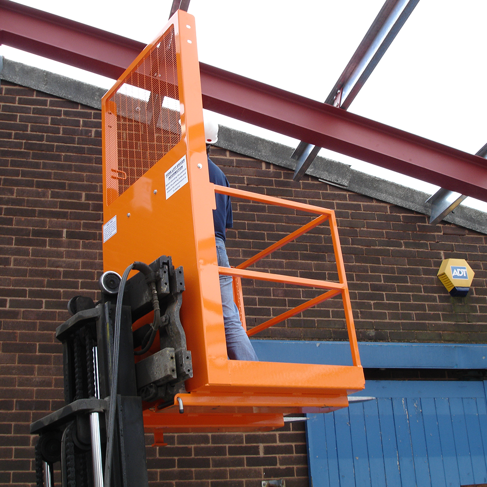 Forklift Mounted Folding Access Platform Attachment