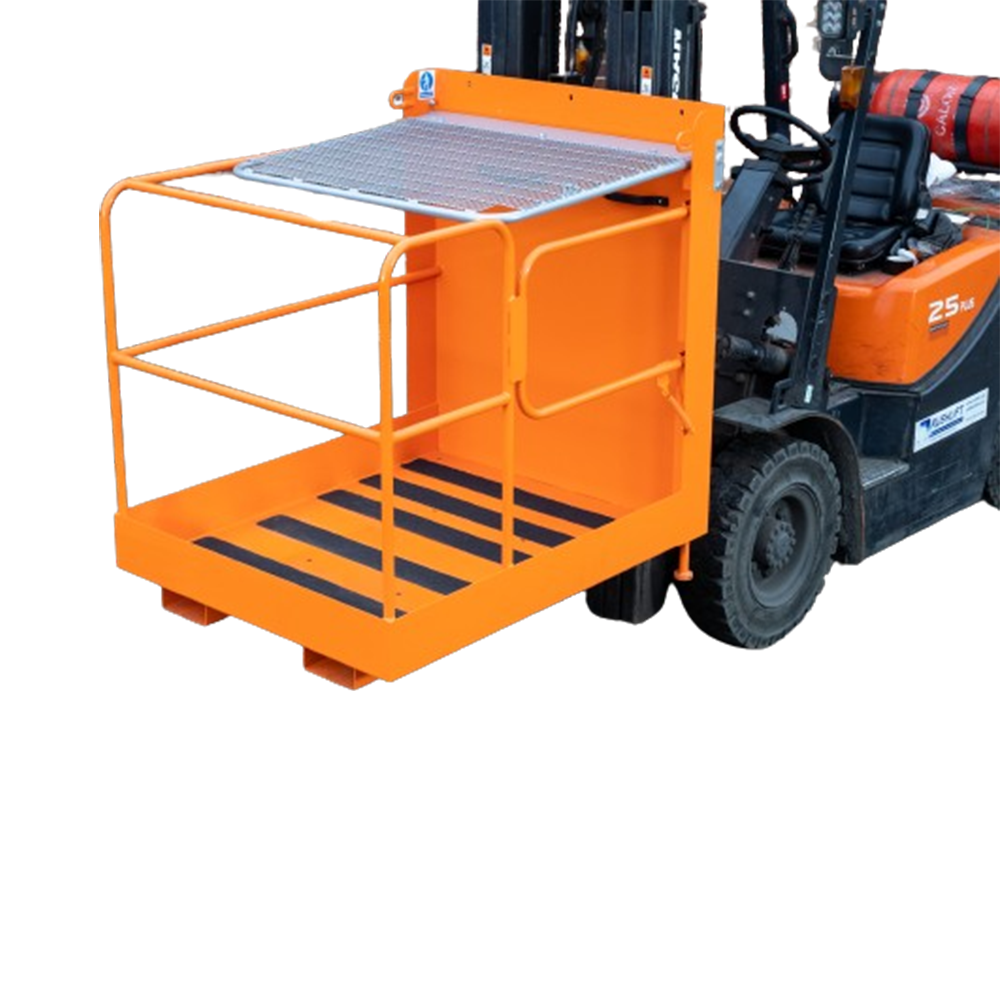 Forklift Mounted Folding Access Platform Attachment