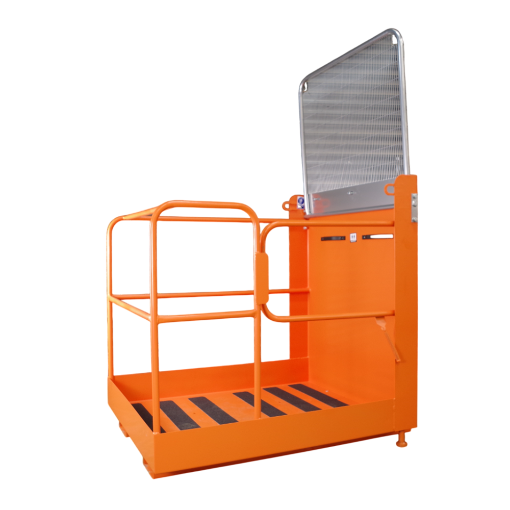 Forklift Mounted Folding Access Platform Attachment