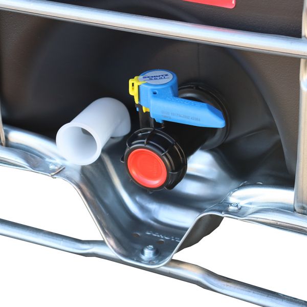 1000 Litre New Schutz Black IBC - Steel Pallet - UN Approved