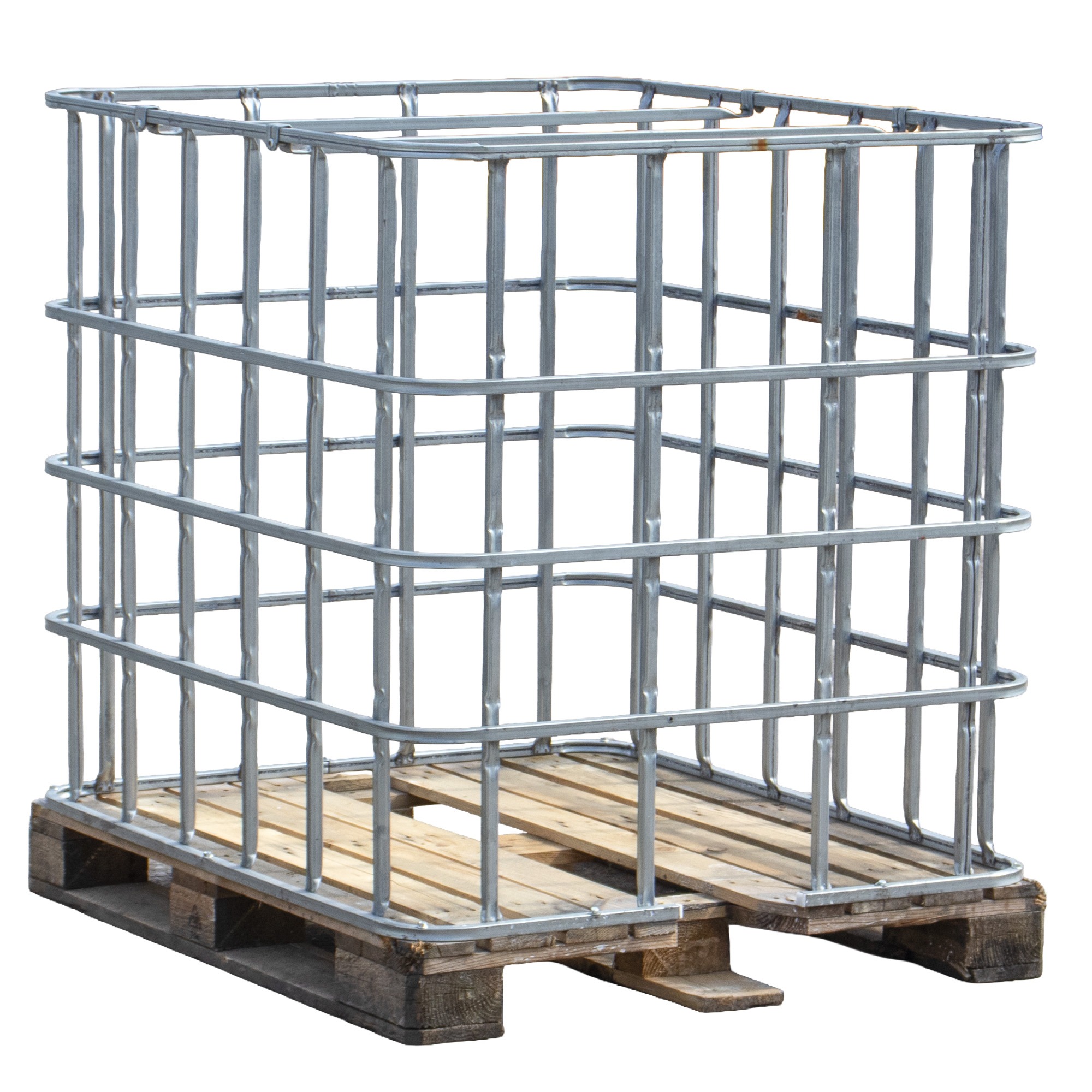 Used 1000 Litre IBC Storage Cage with Pallet