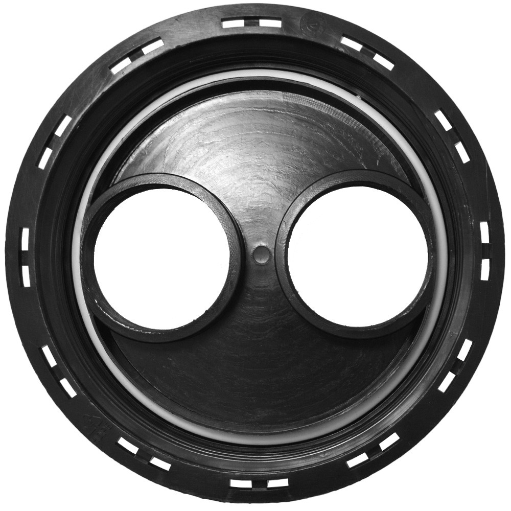 150mm IBC Lid with Two 2" Female Inlets