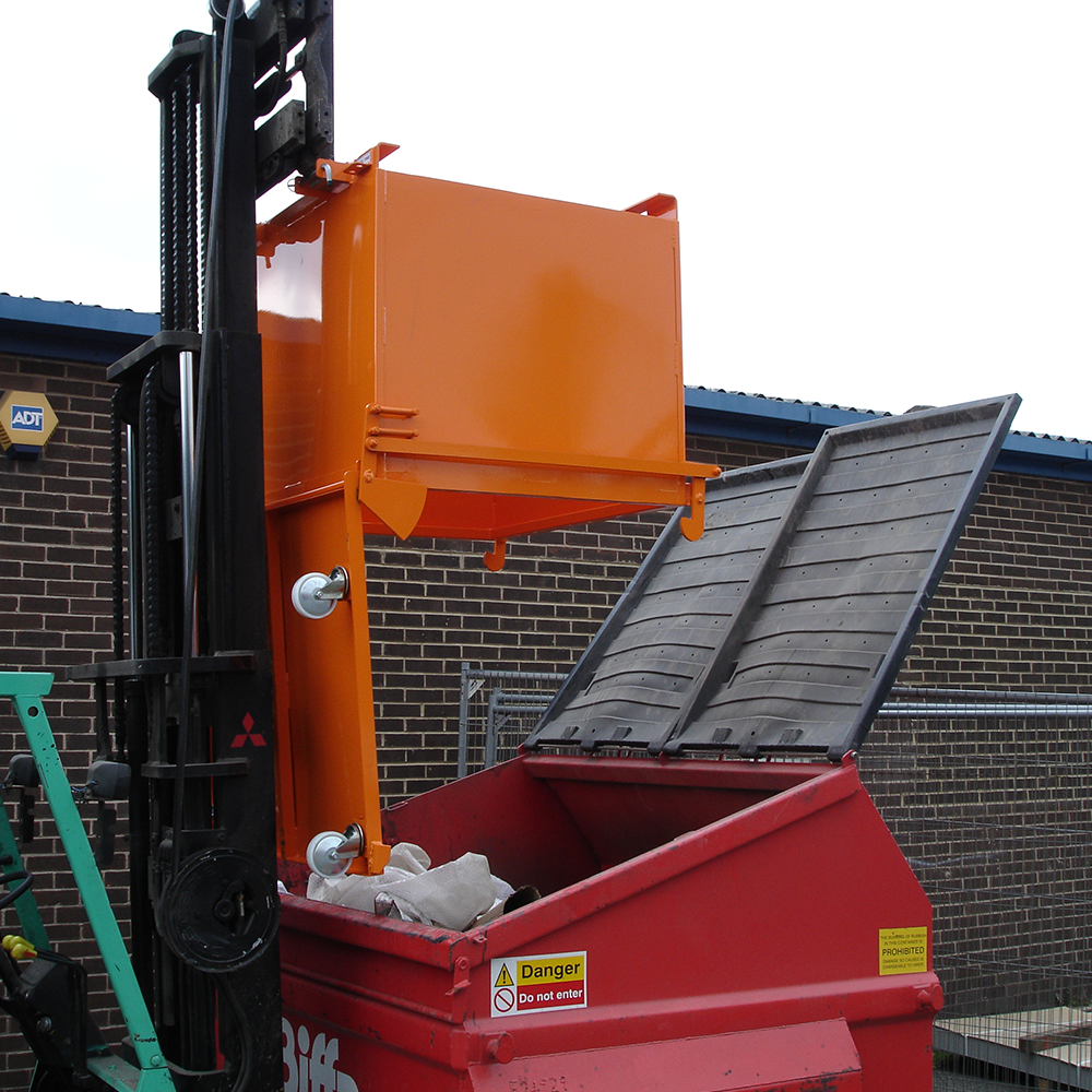 Bottom Empty Skip Forklift Attachment