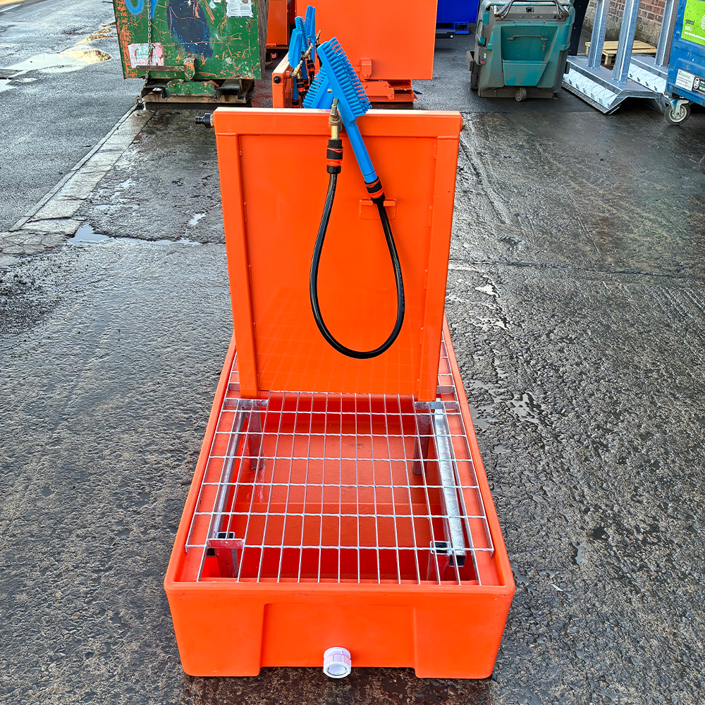 Boot Wash Station Forklift Attachment