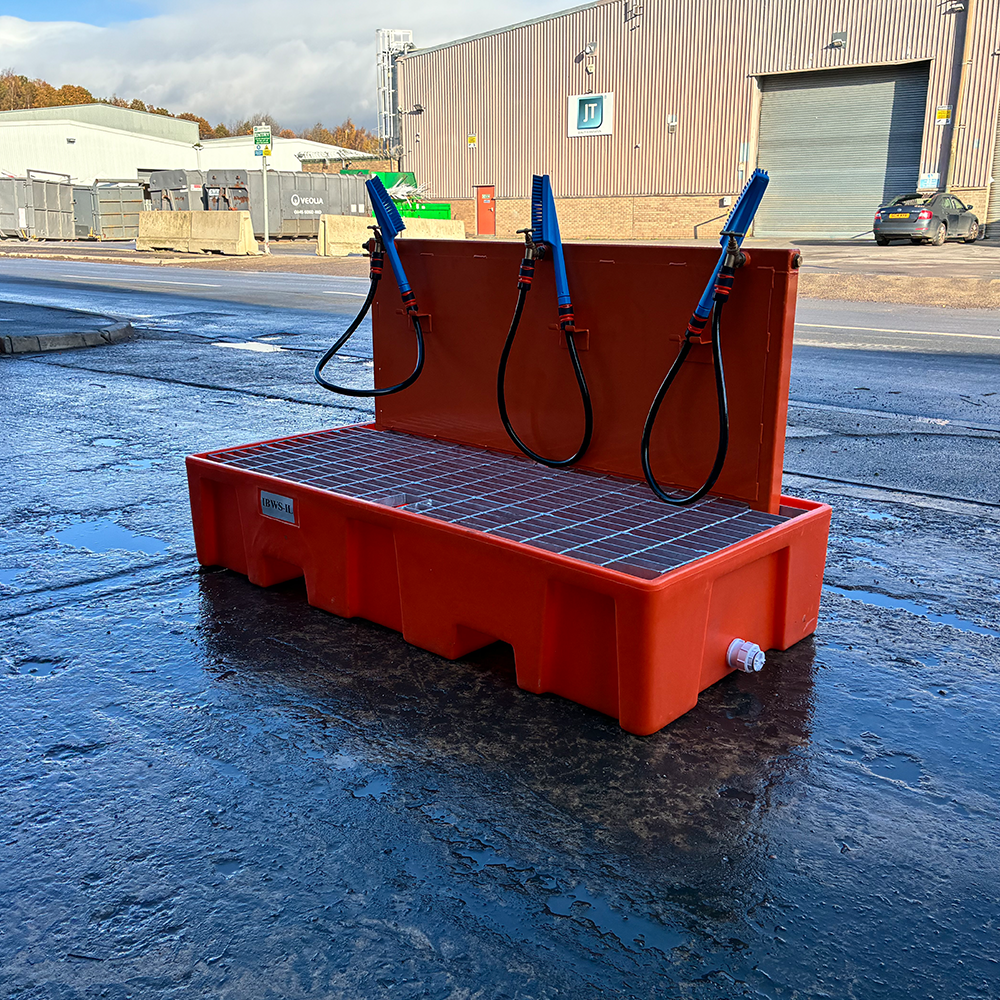 Boot Wash Station Forklift Attachment