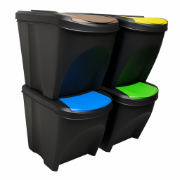 Stackinbin Stackable Recycling Bins - 25L - Set of 4