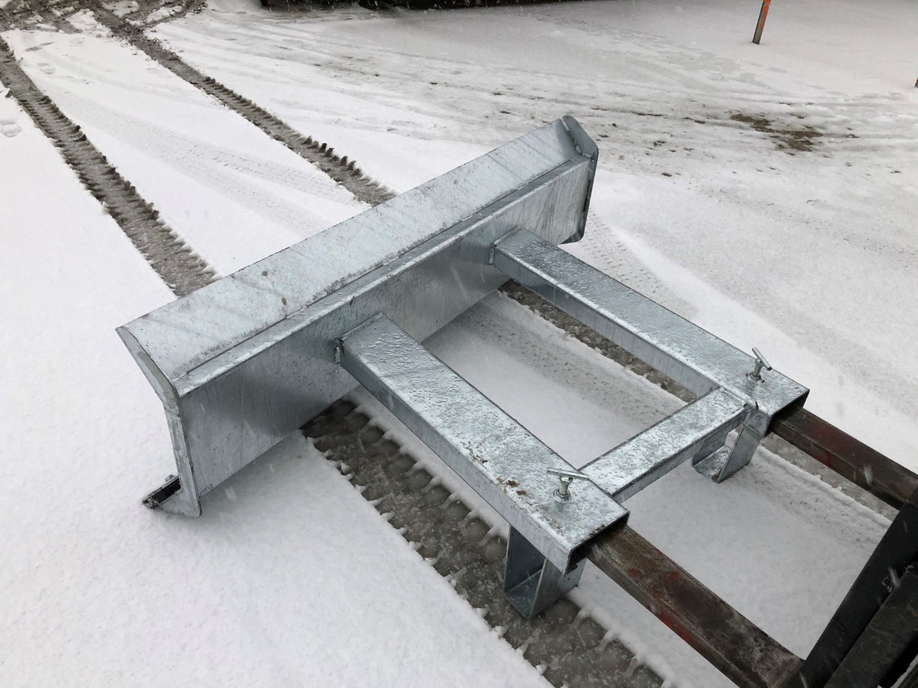 Professional Galvanised Forklift Snow Plough Attachment