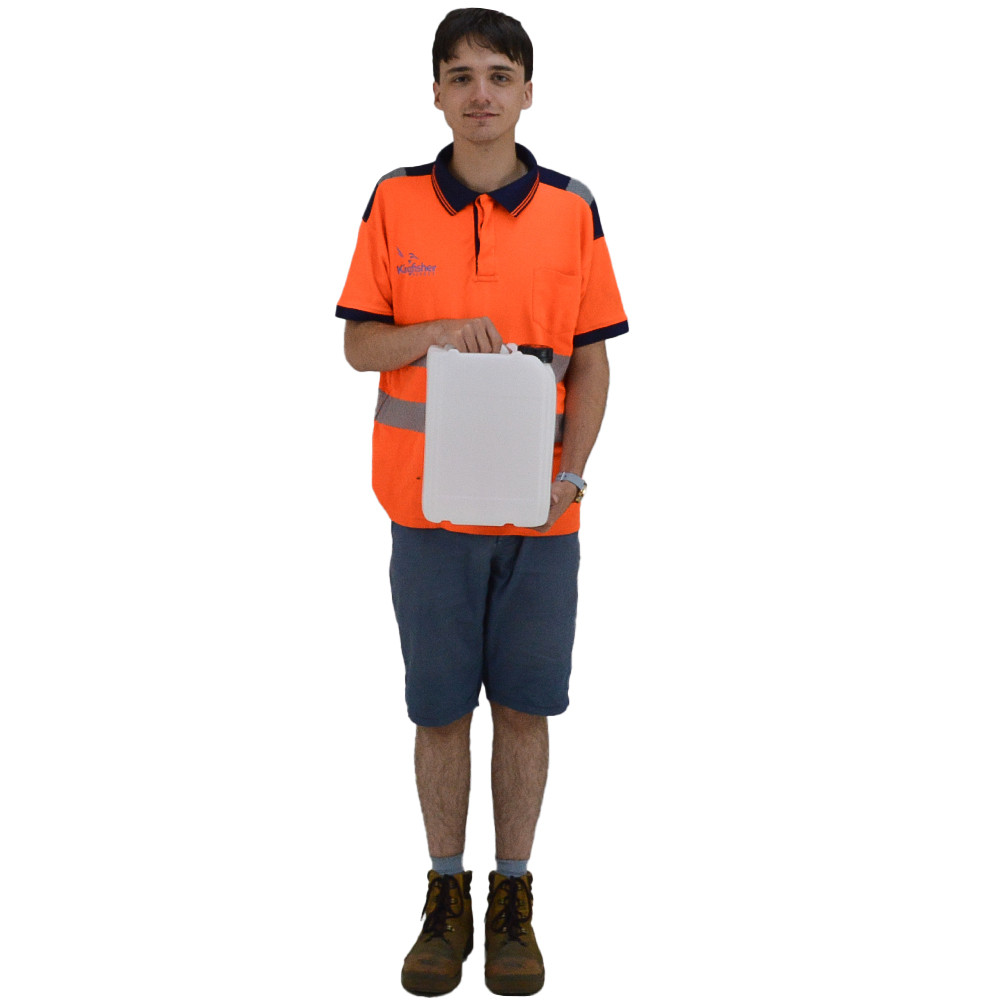 10 Litre Stackable Plastic Jerry Can - Natural, White, Black, Blue