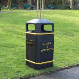 GFC Square Closed Top Litter Bin - 112 Litre