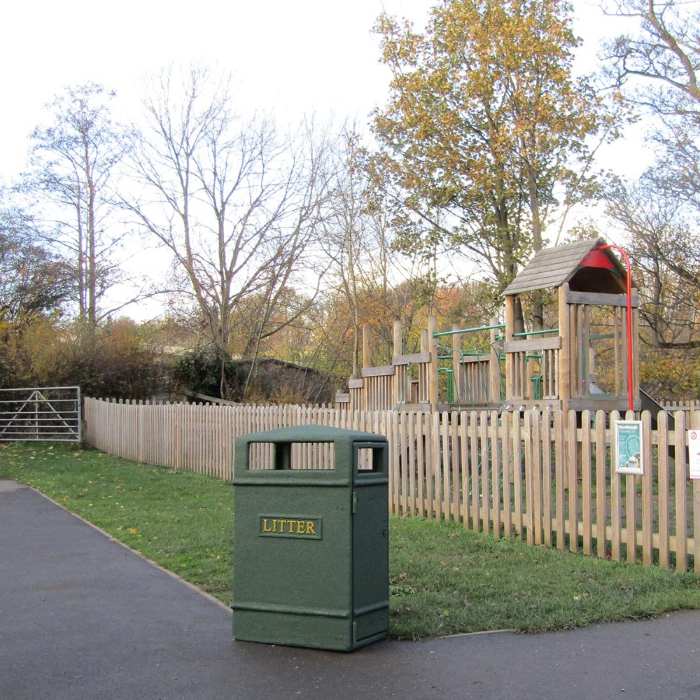GFC Slimline Closed Top Litter Bin - 98 Litre