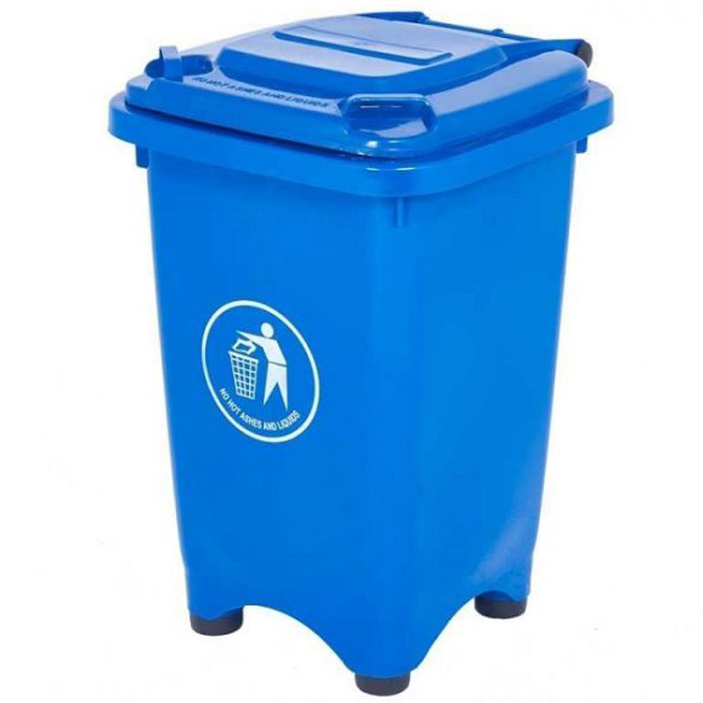 50 Litre Litter Bin with Feet - blue