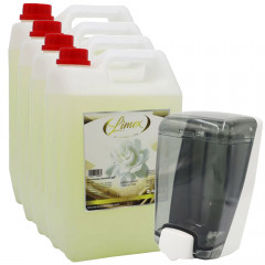 Liquid Soap Antibacterial Hand Wash - 4 x 5 Litre - Jasmine - Free 1L Dispenser