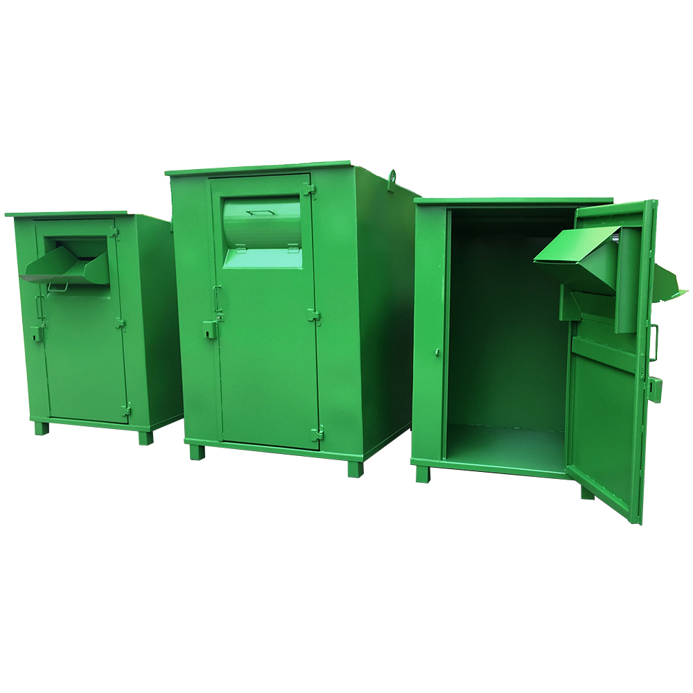 Lockable Clothing Donation Bin 1100 Litres 