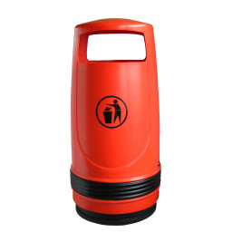 Merlin Litter Bin - 90 Litre - red