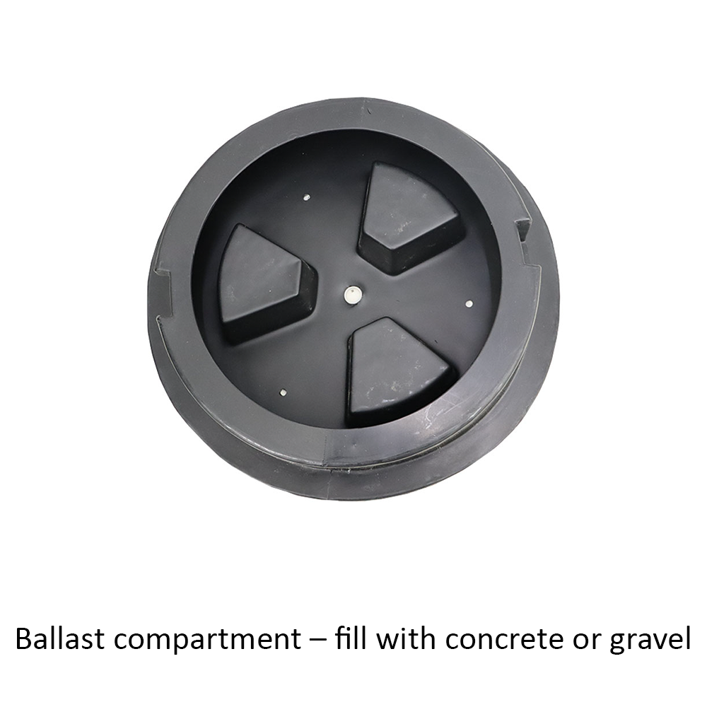 Ballast compartment - fill with concrete or gravel
