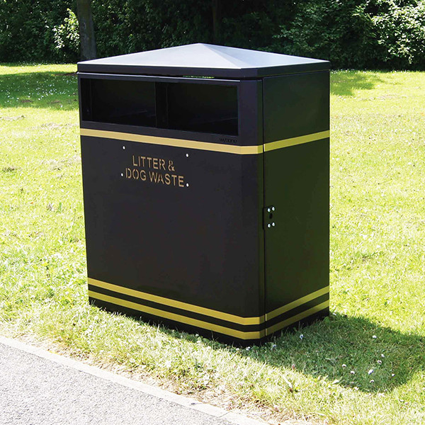 Middlesbrough Steel Litter Bin - 224 Litre