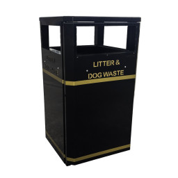 Steel Litter and Dog Waste Bin - 112 Litre - Demo
