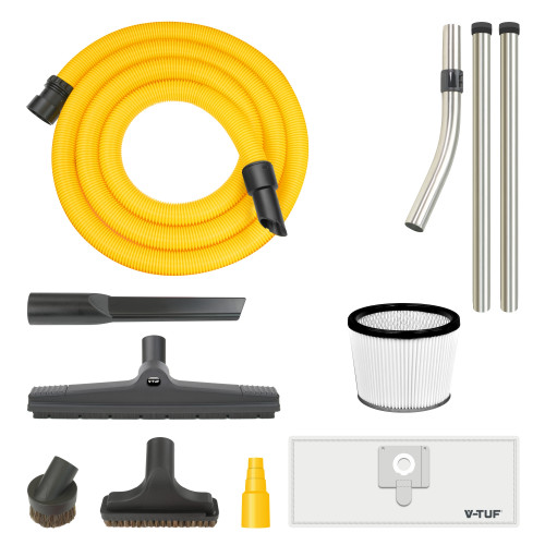V-TUF MIGHTY XL HSV - 37L M-Class 240v Industrial Dust Extraction Vacuum Cleaner - 5m High Level Cleaning Kit