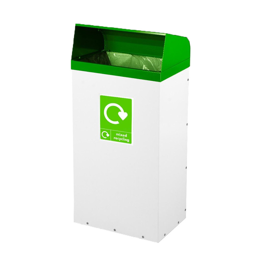 Hooded Open Top Metal Bin  - 60 to 80 Litres