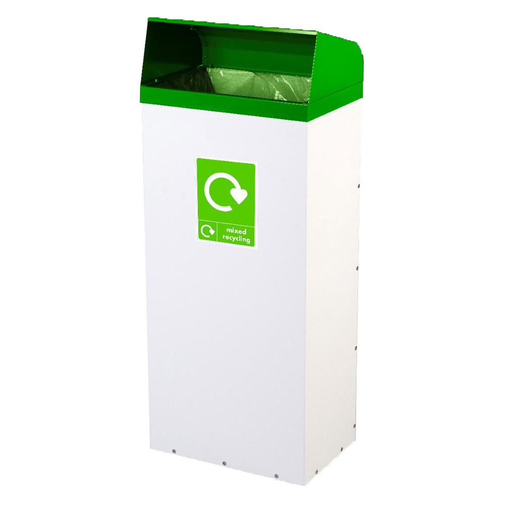Hooded Open Top Metal Bin  - 60 to 80 Litres
