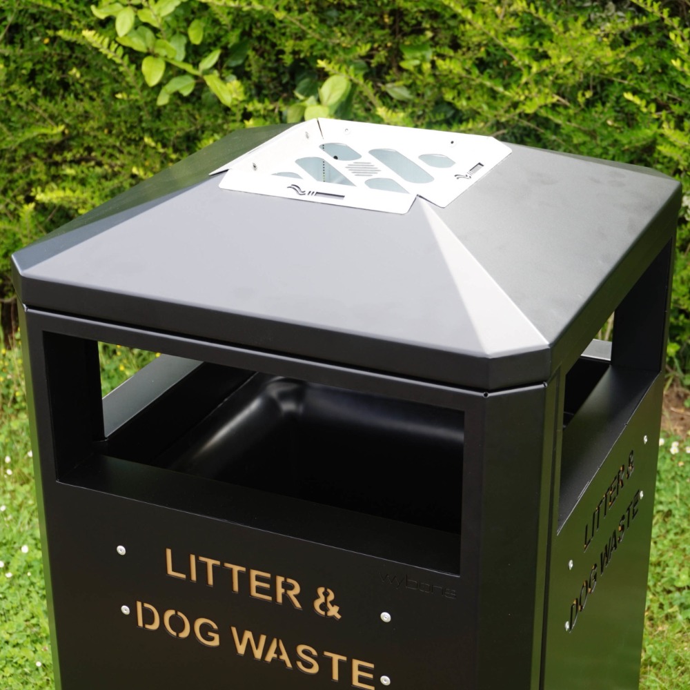 Middlesbrough Steel Litter Bin - 112 Litre