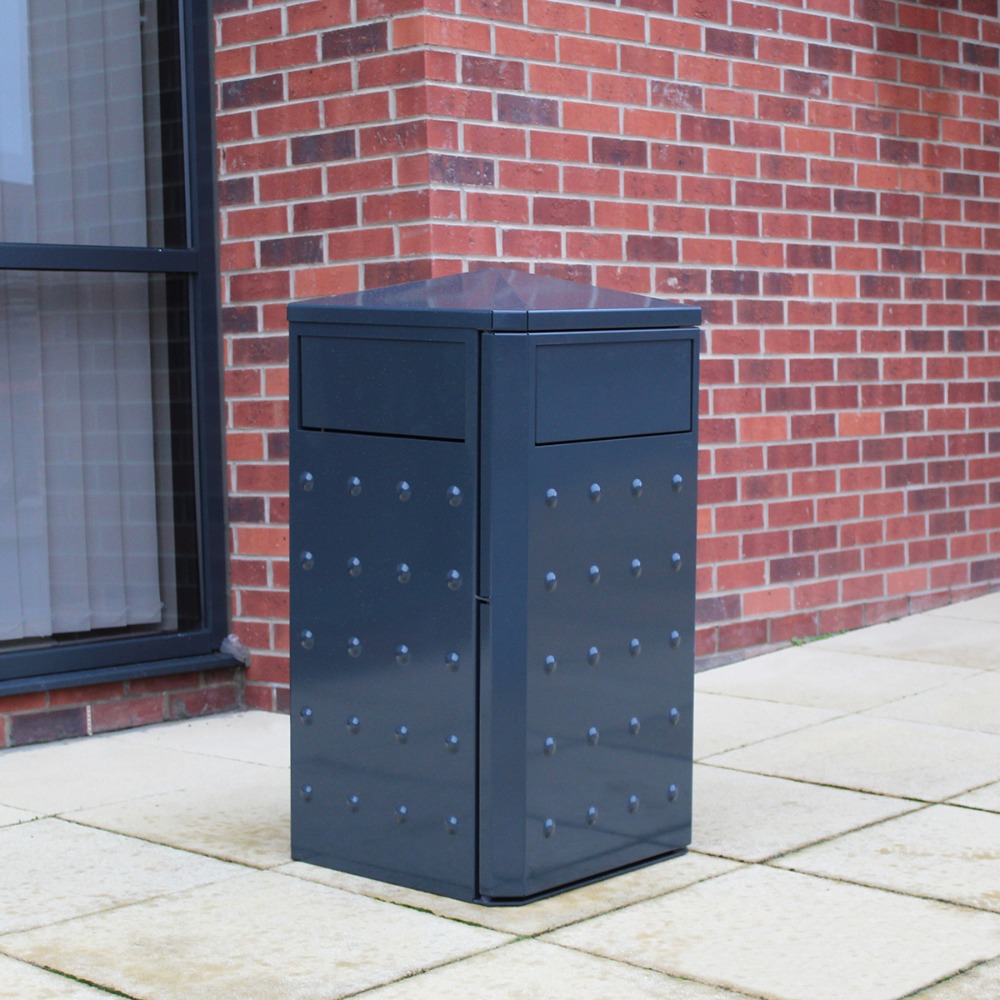 Middlesbrough Steel Litter Bin - 112 Litre