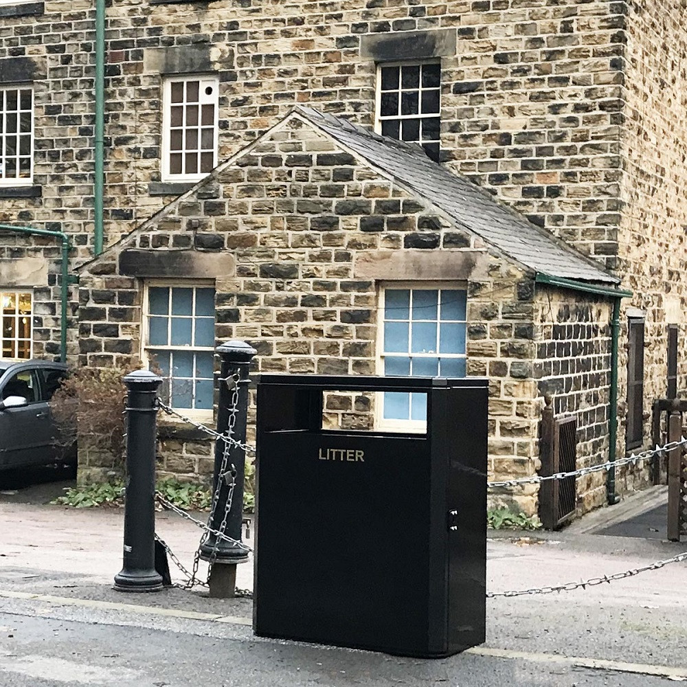 Middlesbrough Steel Litter Bin - 160 Litre