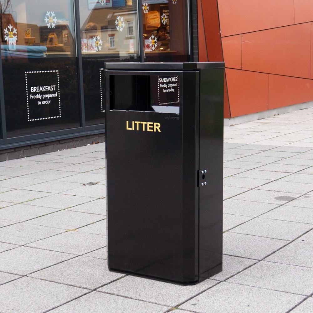 Middlesbrough Steel Litter Bin - 90 Litre