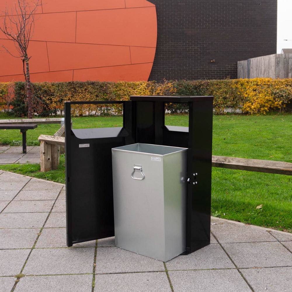 Middlesbrough Steel Litter Bin - 90 Litre
