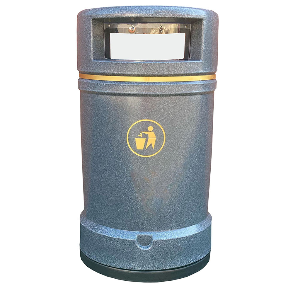 Derwent Outdoor Heritage Litter Bin - 120 Litre - mottled grey